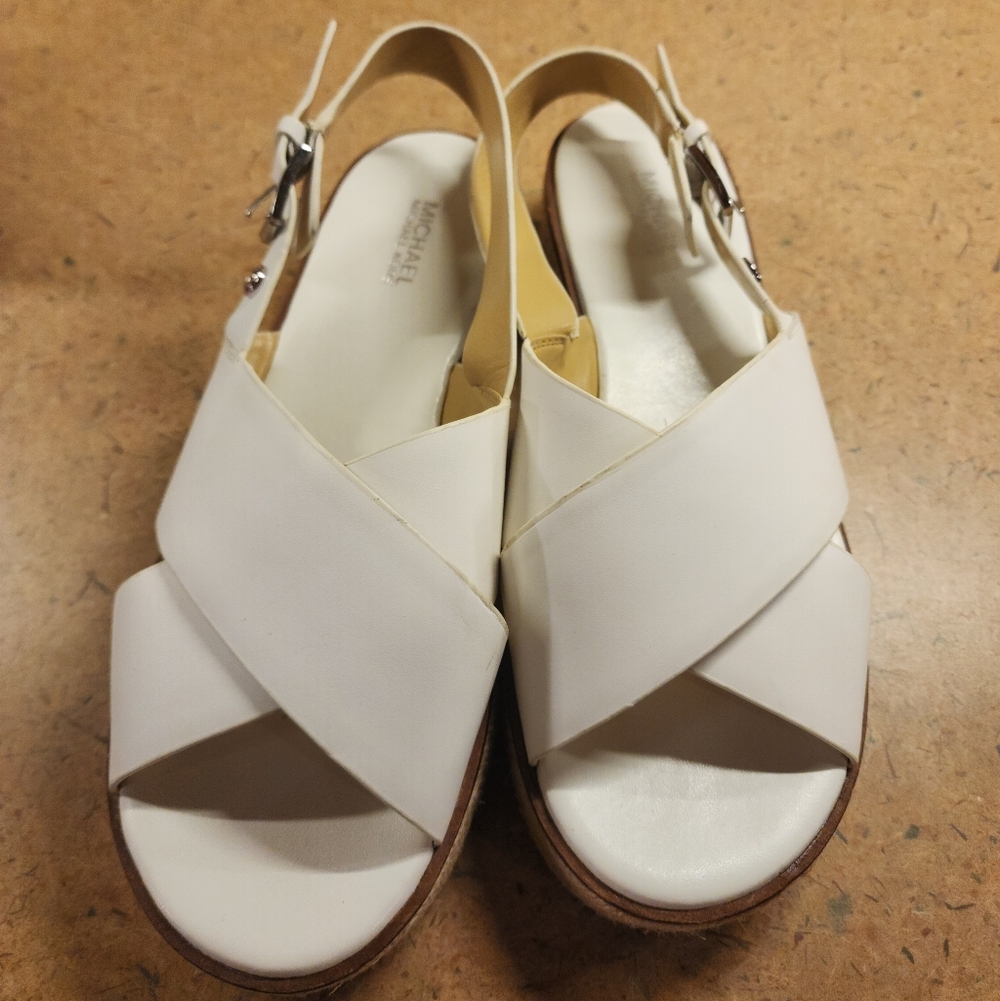 Michael Kors Meryl Criss Cross Espadrille Platform Women SZ 8M - Picture 13 of 14